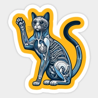 cat anatomy Sticker